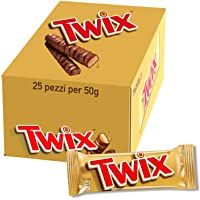 Los mejores  - Twix Chocolatina con Galleta Crujiente y Suave Caramelo Recubiertos de Chocolate con Leche- en Barrita Doble 50 g - Pack…